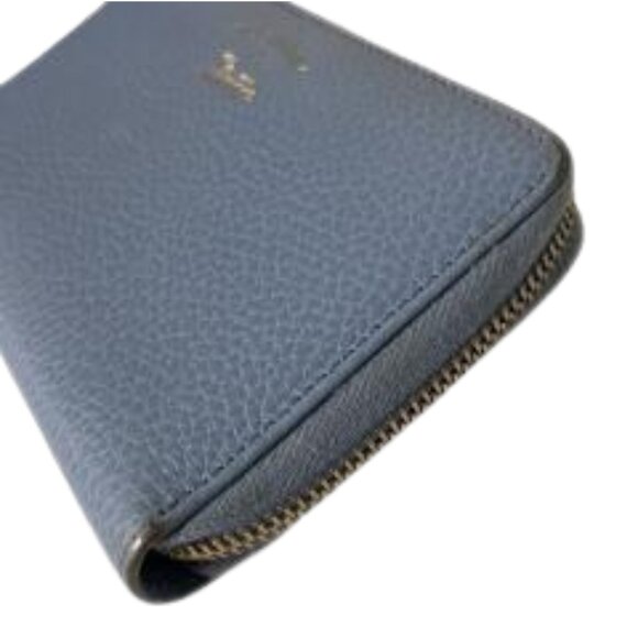 Gucci Dollar Calfskin Medium Swing Zip Around Wallet Light Blue - Picture 2 of 5